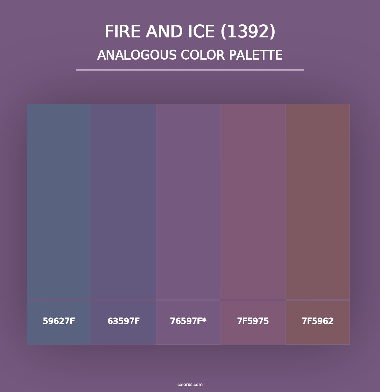 Fire and Ice (1392) - Analogous Color Palette