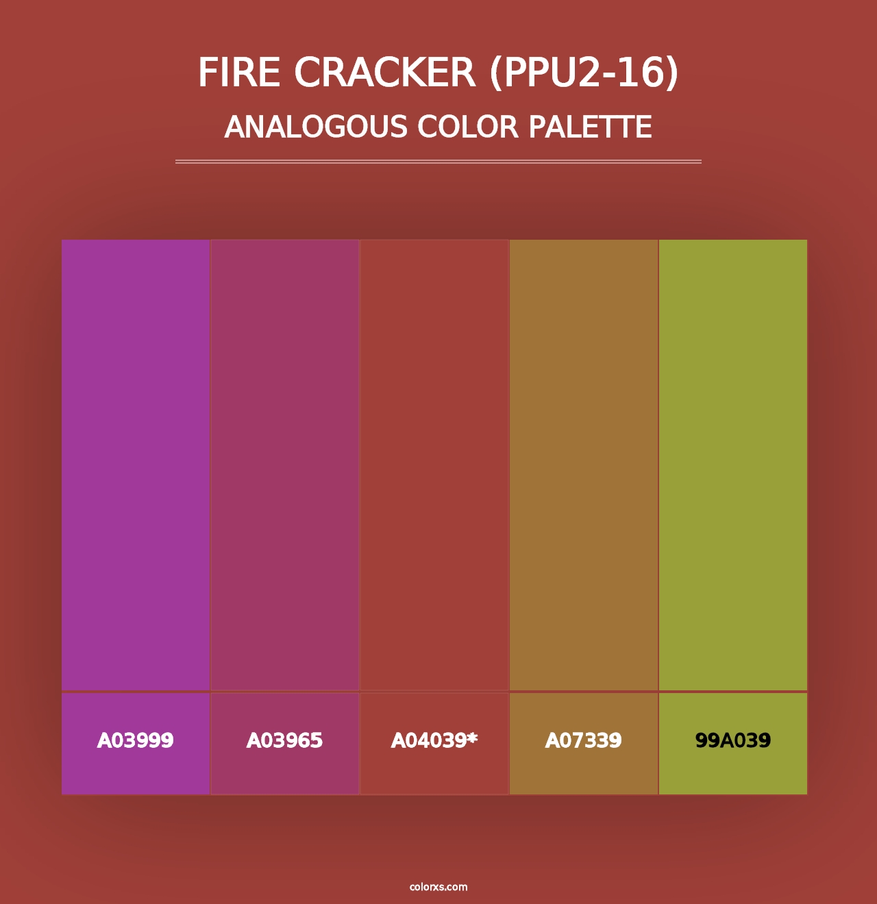 Fire Cracker (PPU2-16) - Analogous Color Palette