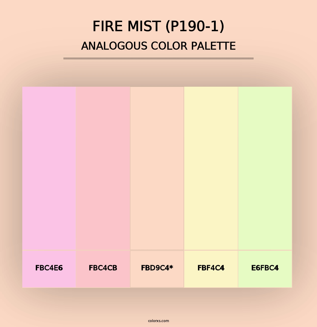 Fire Mist (P190-1) - Analogous Color Palette