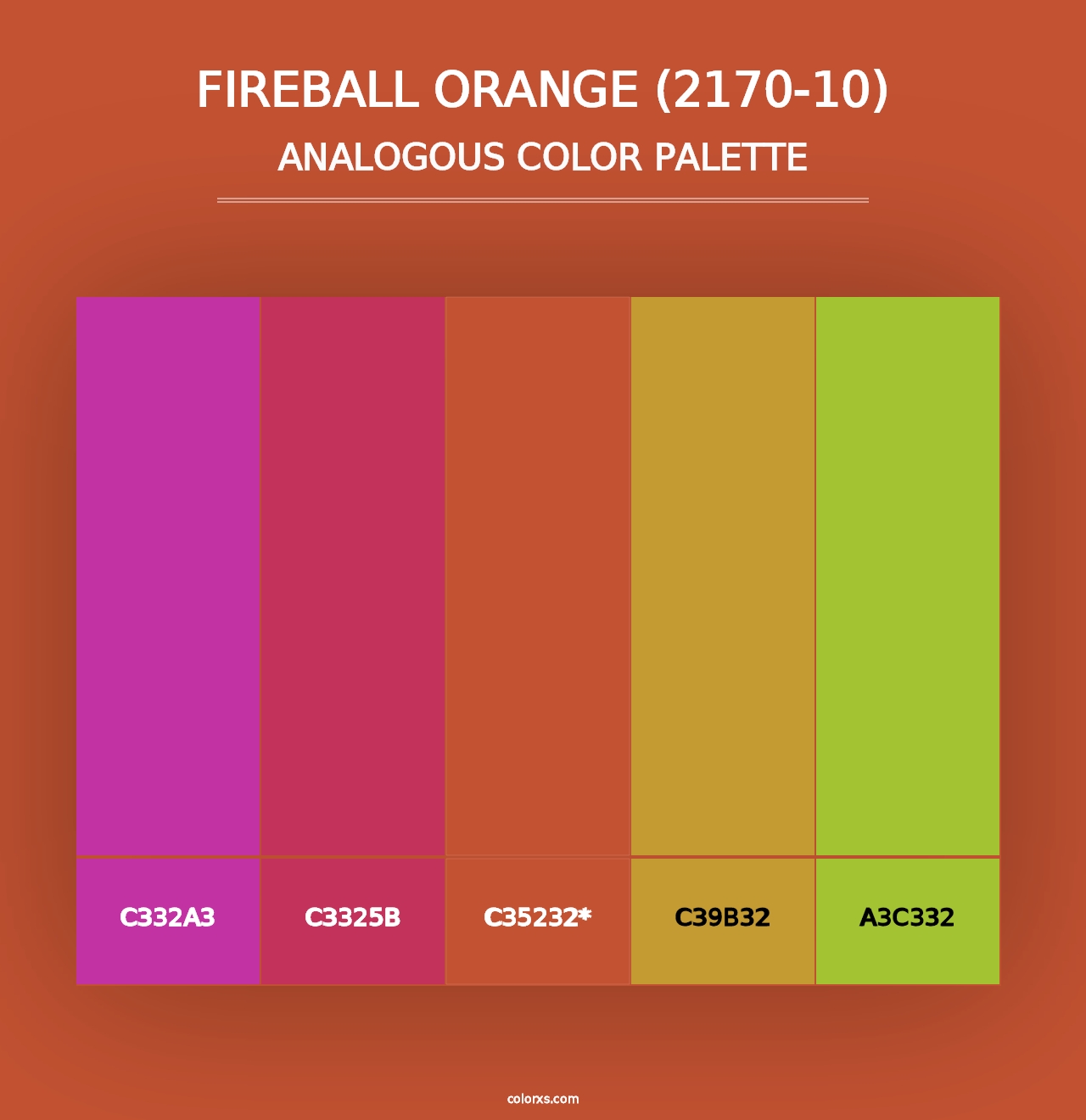 Fireball Orange (2170-10) - Analogous Color Palette