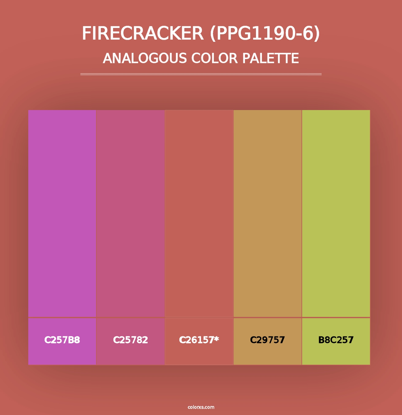 Firecracker (PPG1190-6) - Analogous Color Palette