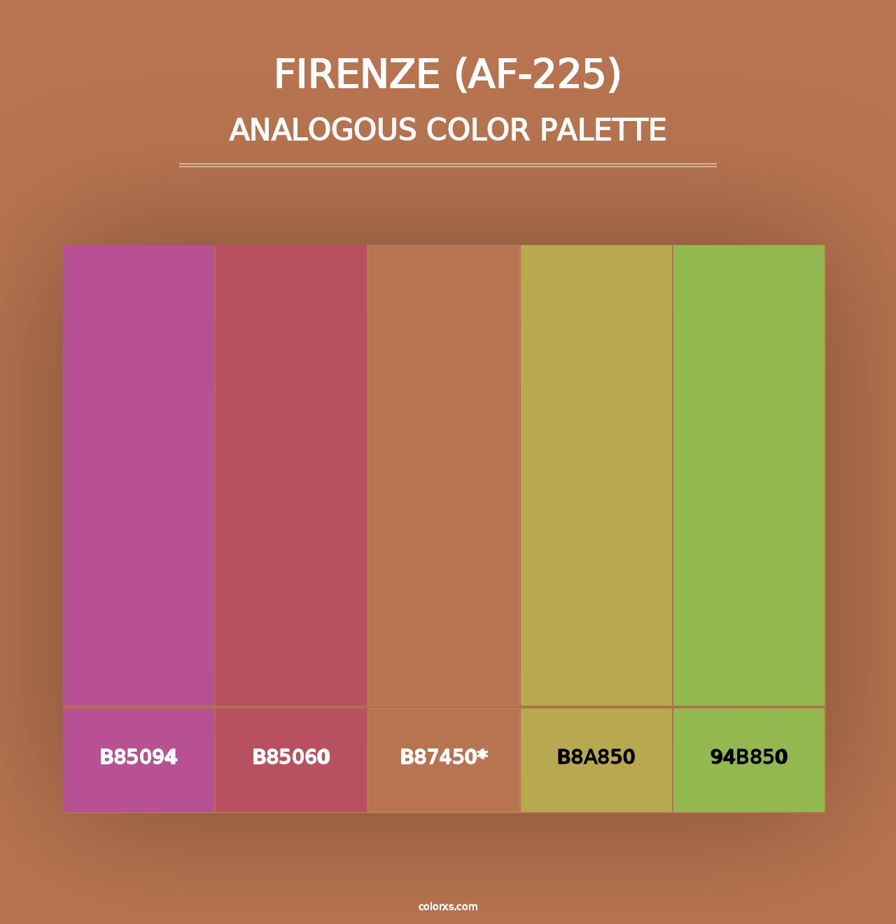 Firenze (AF-225) - Analogous Color Palette