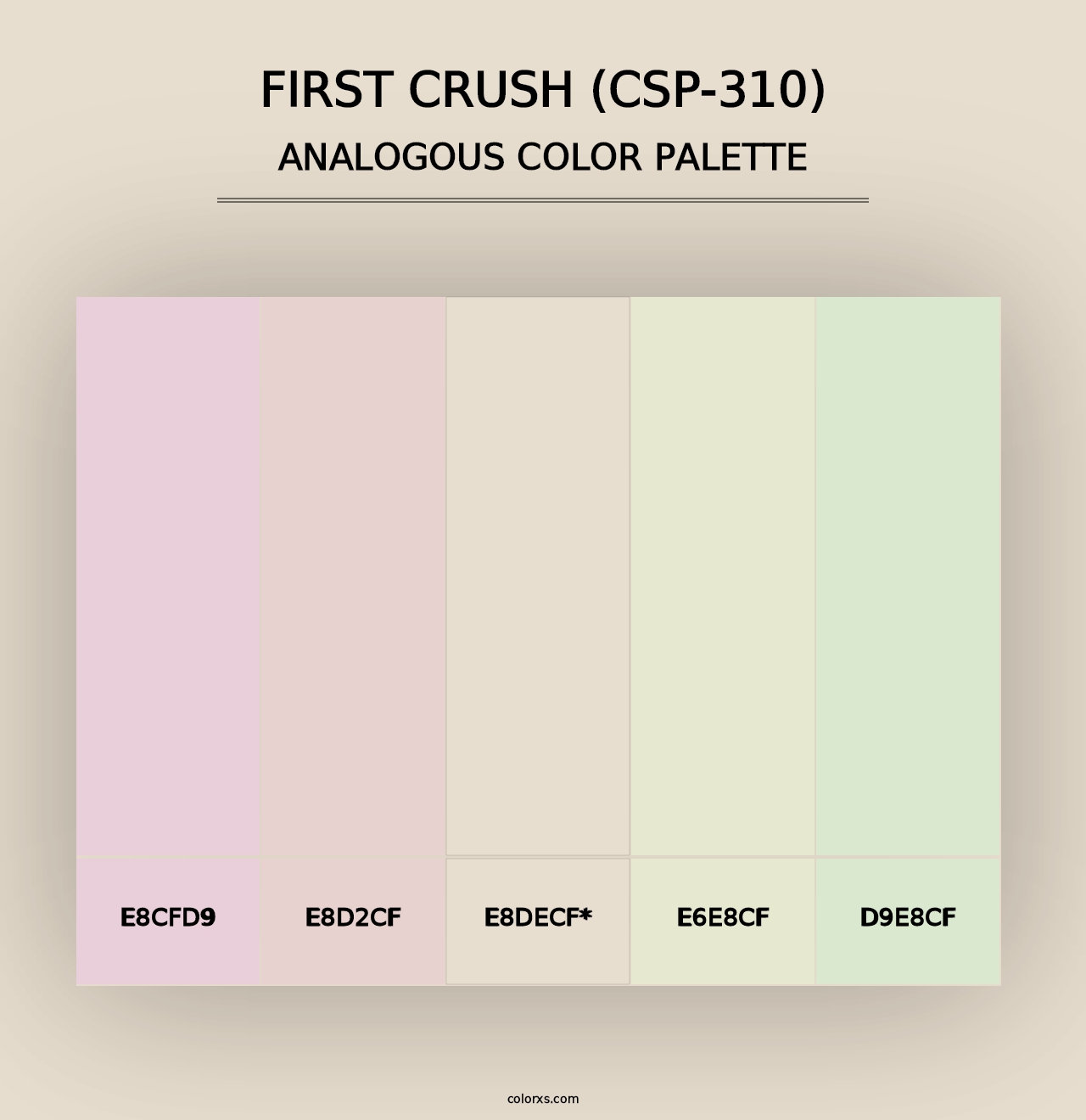 First Crush (CSP-310) - Analogous Color Palette