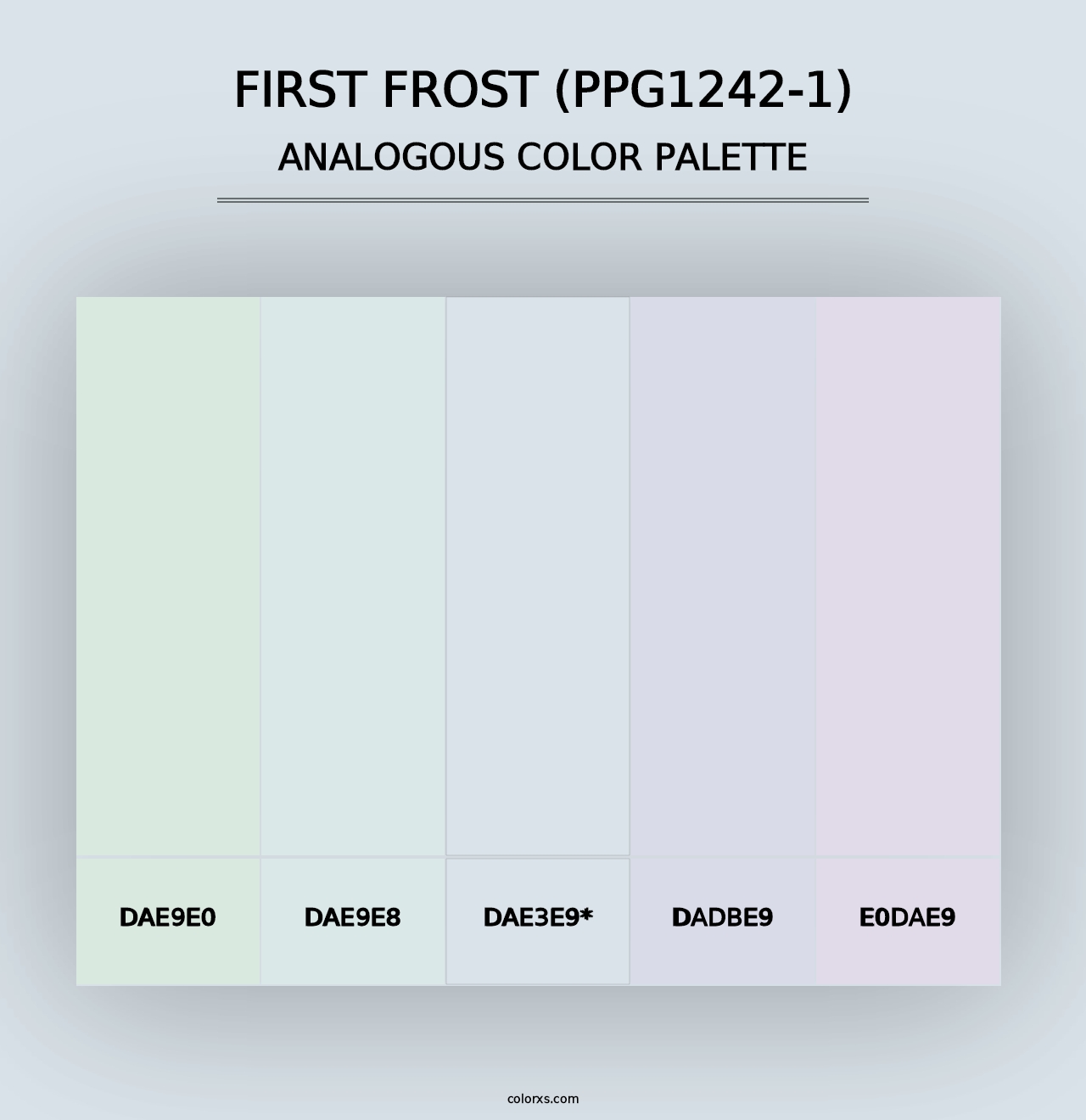 First Frost (PPG1242-1) - Analogous Color Palette