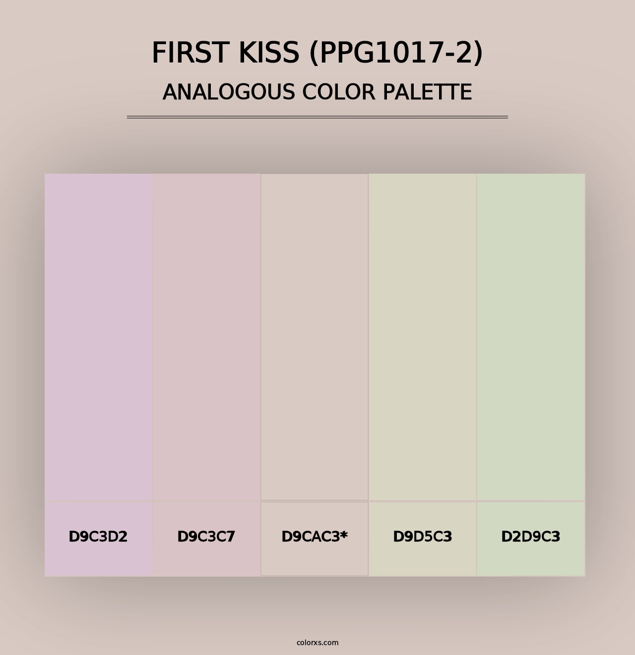 First Kiss (PPG1017-2) - Analogous Color Palette