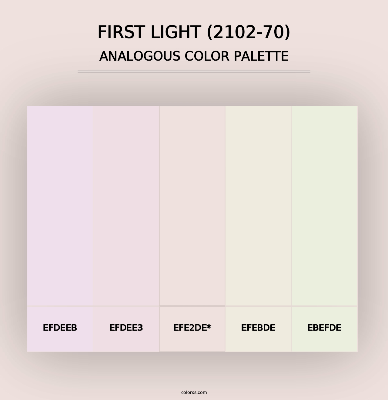 First Light (2102-70) - Analogous Color Palette