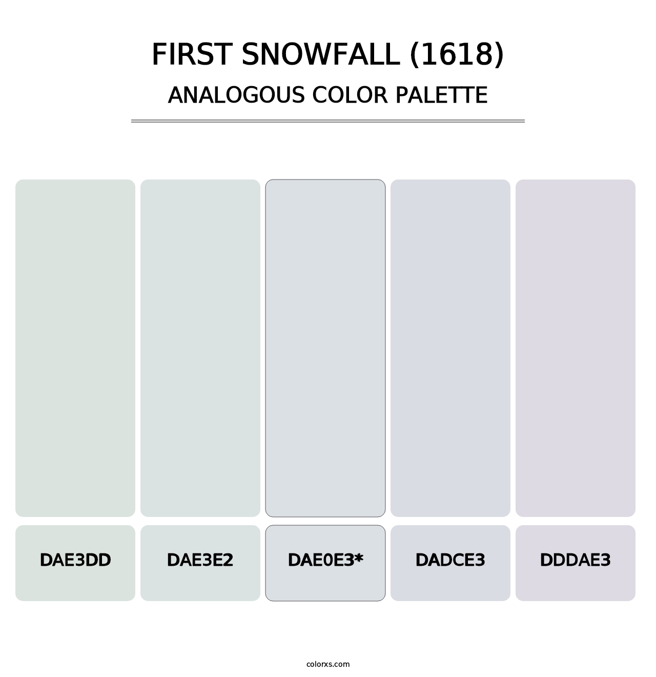 First Snowfall (1618) - Analogous Color Palette