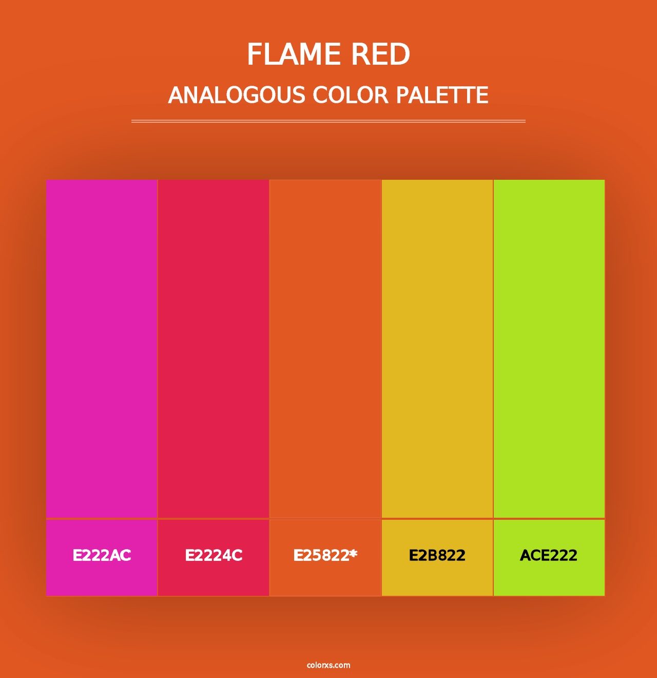 Flame Red - Analogous Color Palette