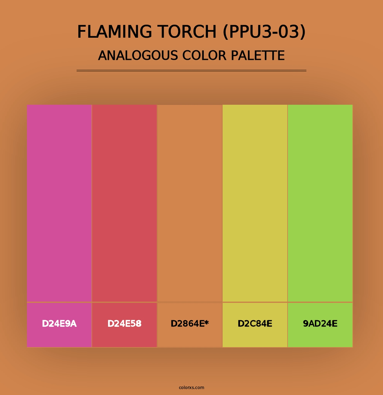 Flaming Torch (PPU3-03) - Analogous Color Palette