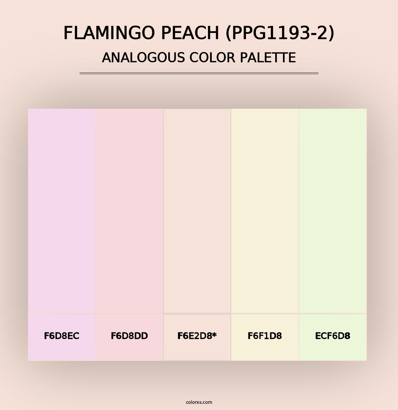 Flamingo Peach (PPG1193-2) - Analogous Color Palette