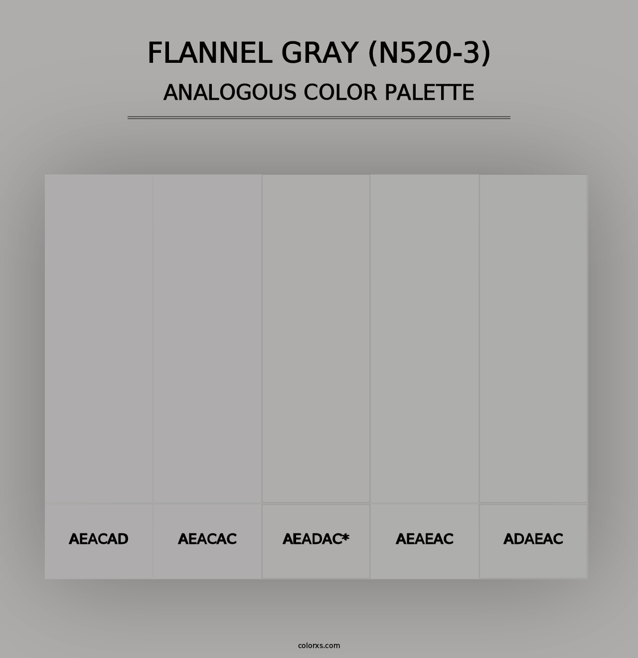 Flannel Gray (N520-3) - Analogous Color Palette