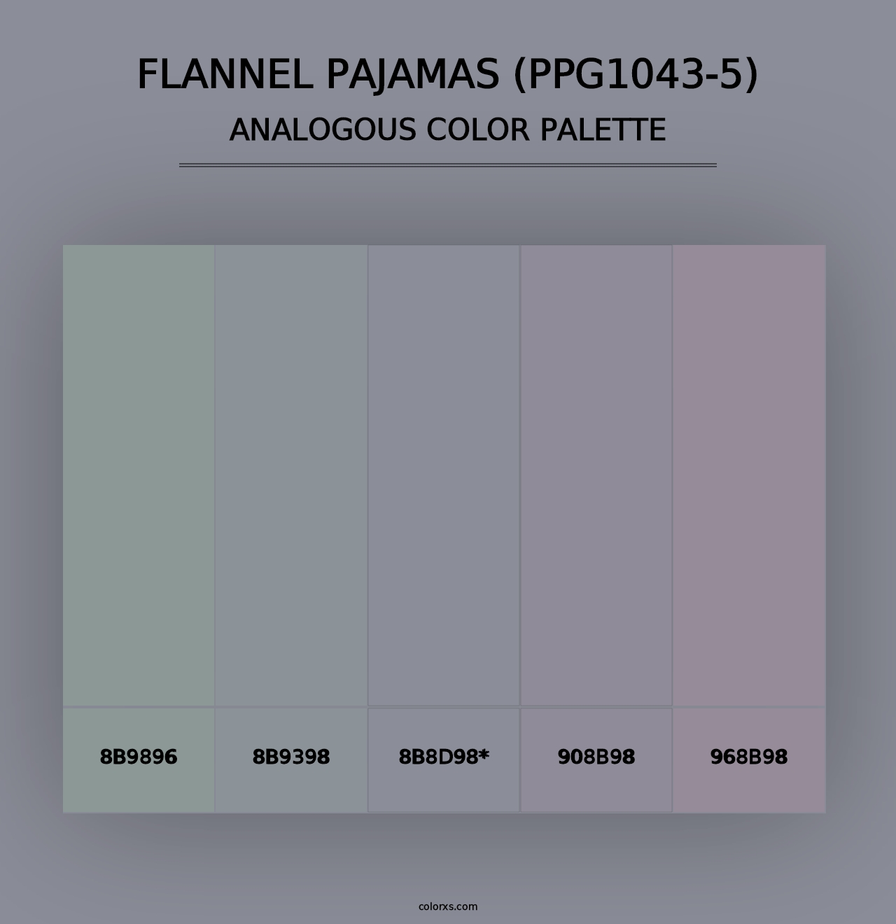 Flannel Pajamas (PPG1043-5) - Analogous Color Palette