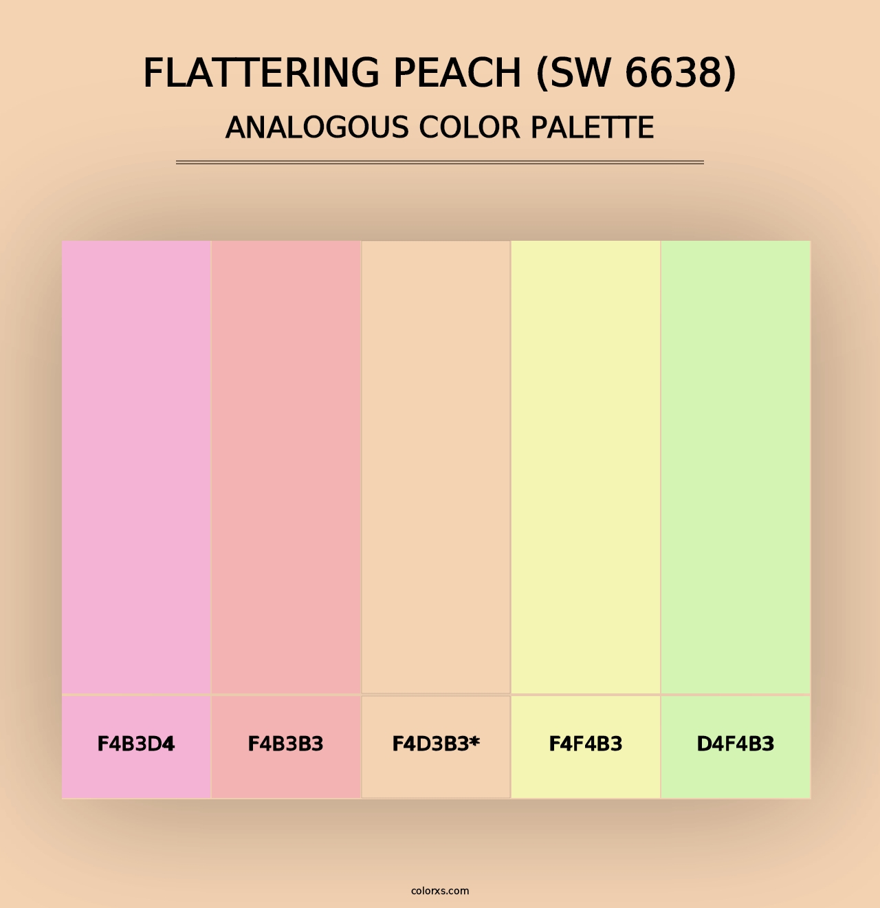 Flattering Peach (SW 6638) - Analogous Color Palette