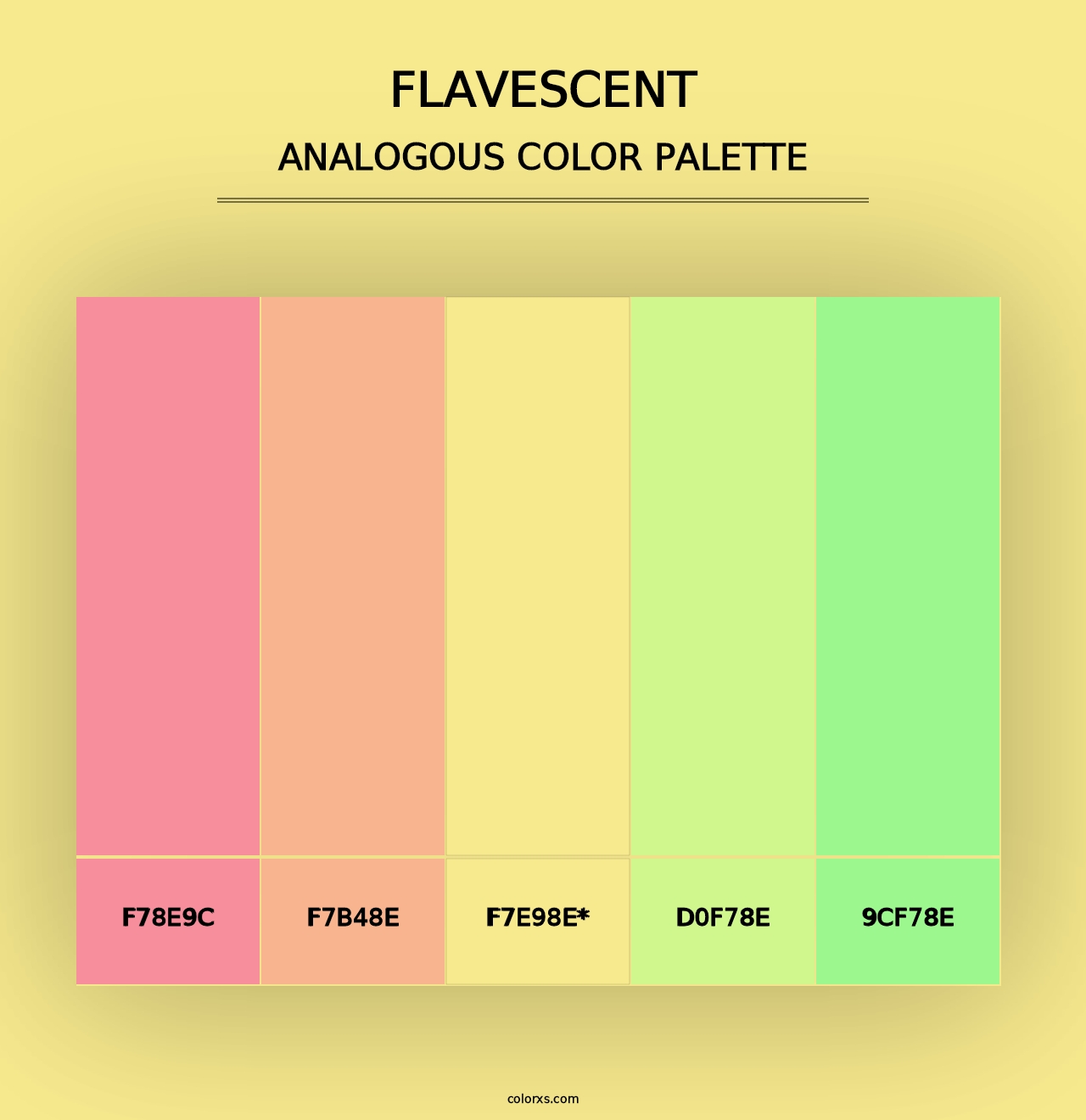 Flavescent - Analogous Color Palette