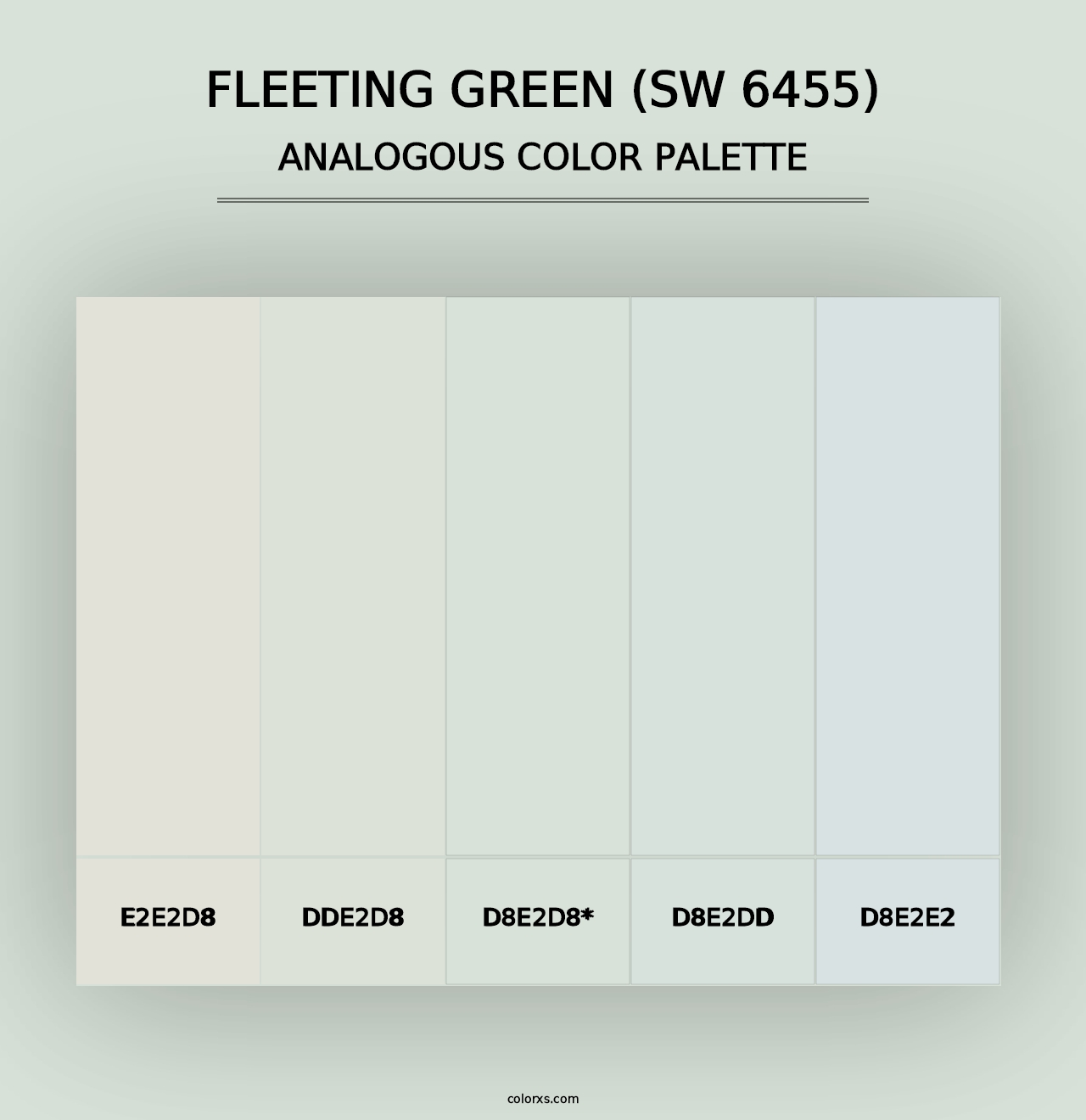 Fleeting Green (SW 6455) - Analogous Color Palette