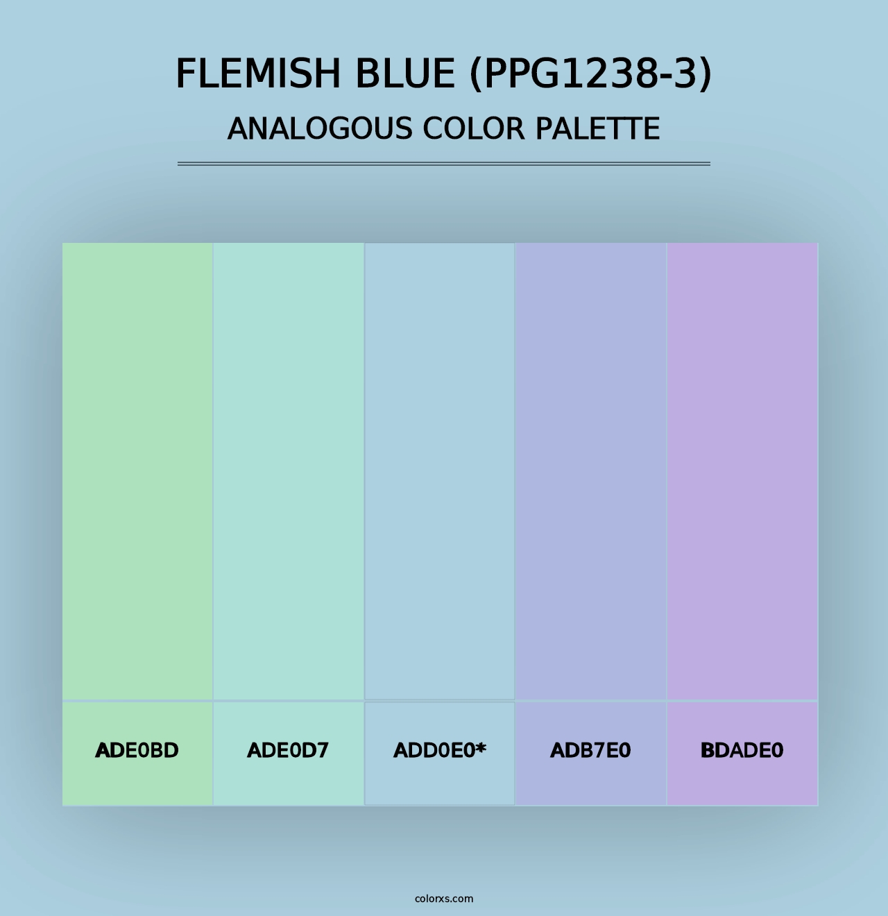 Flemish Blue (PPG1238-3) - Analogous Color Palette