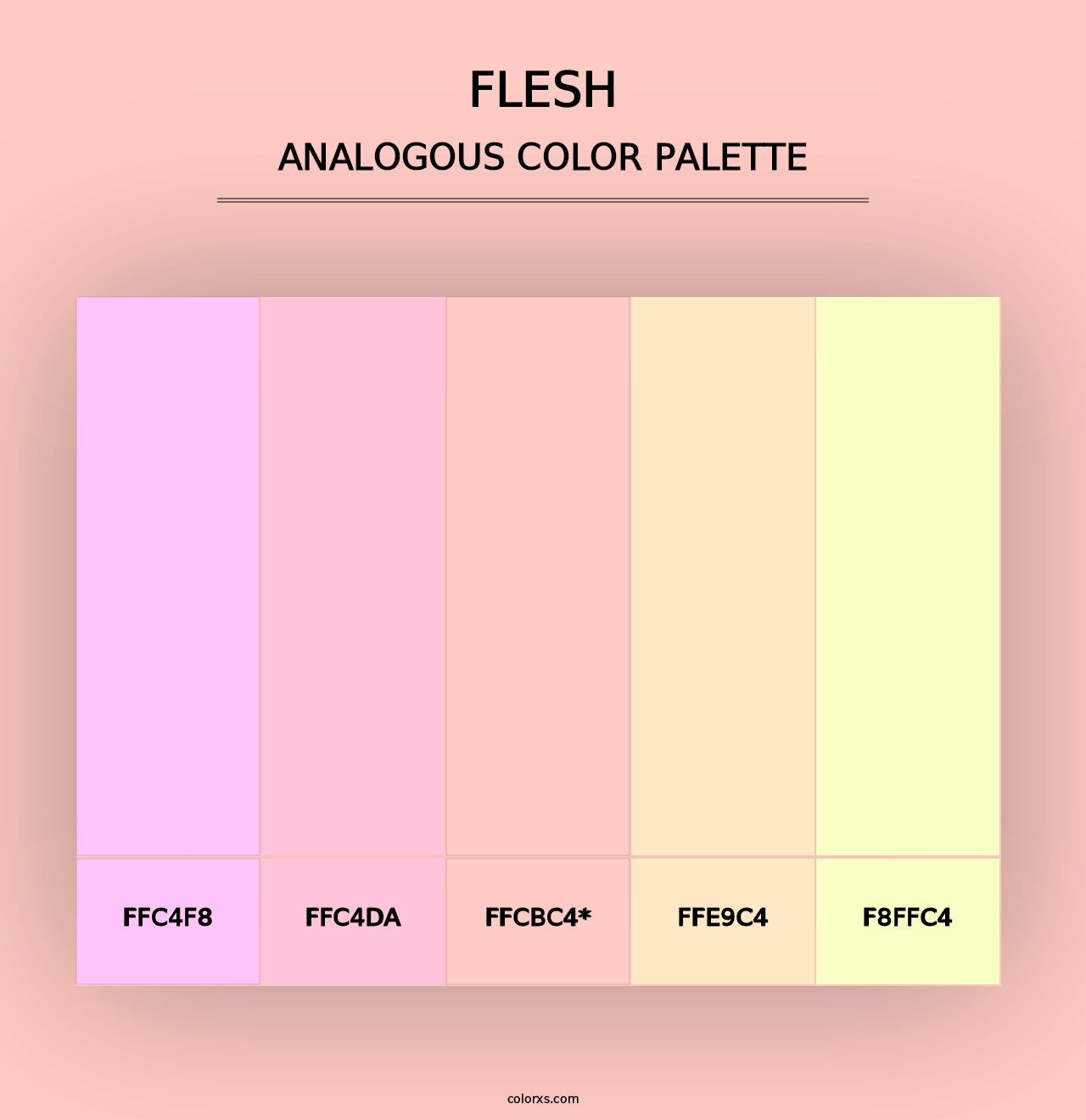 Flesh - Analogous Color Palette