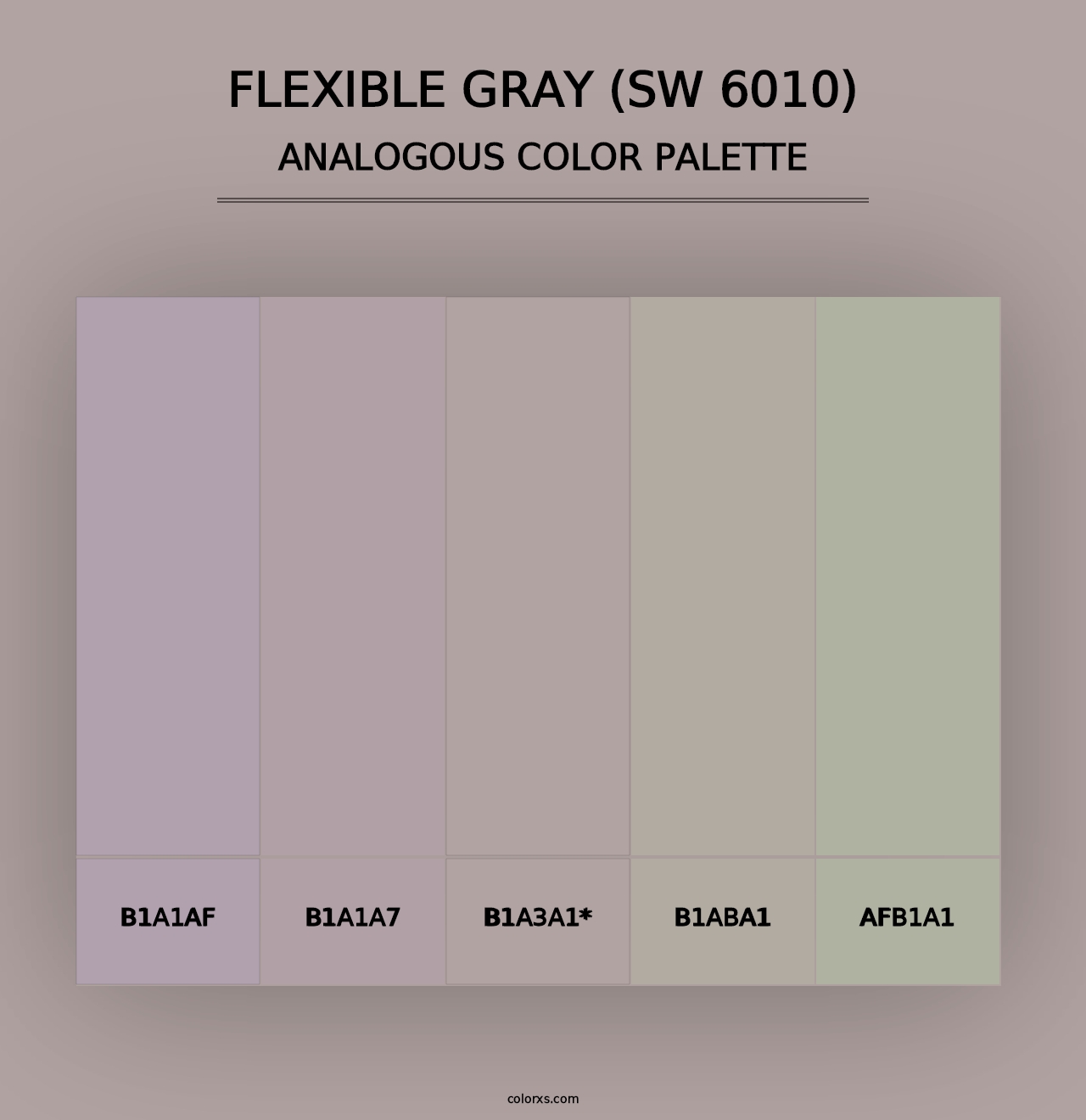 Flexible Gray (SW 6010) - Analogous Color Palette