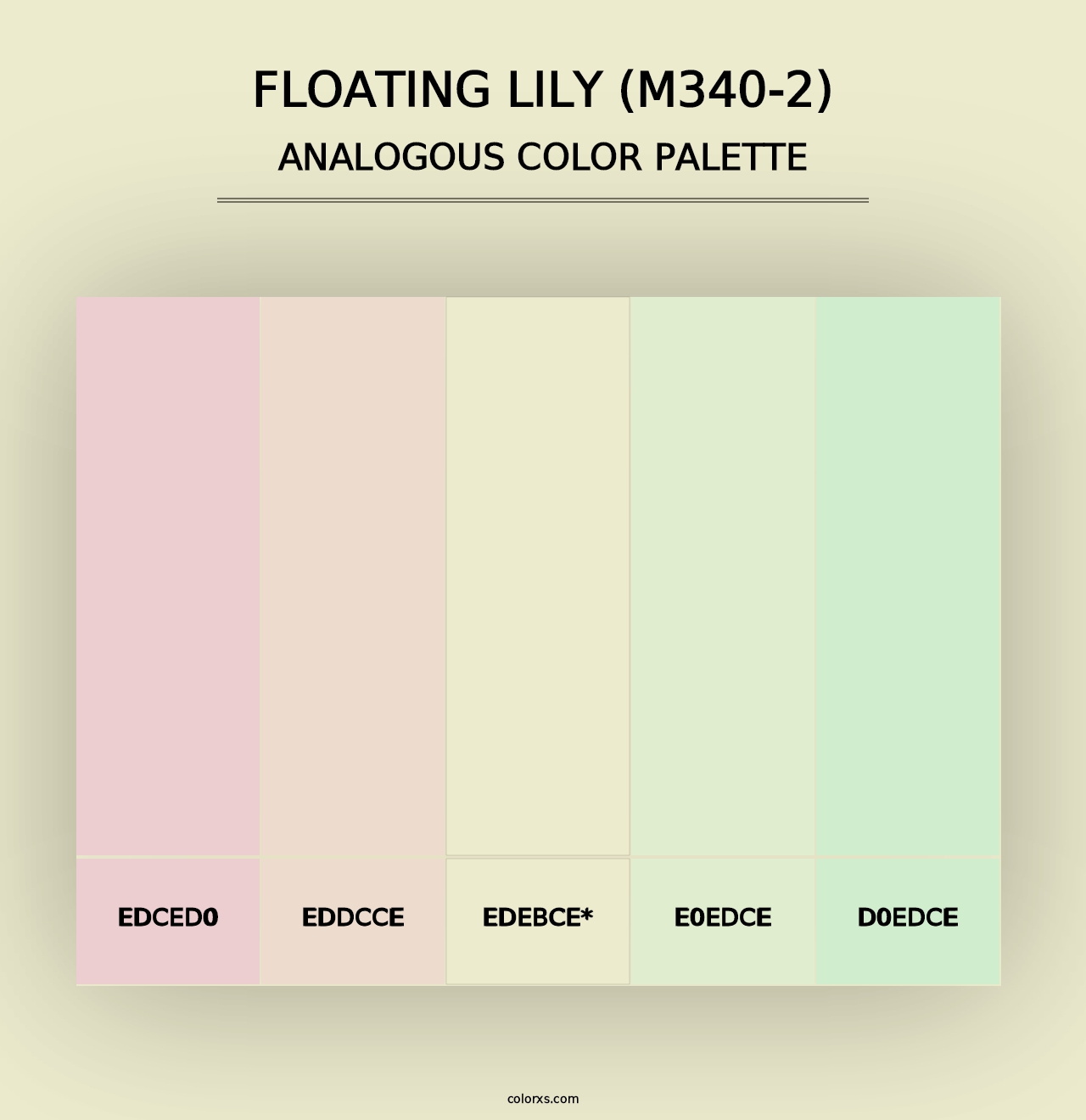 Floating Lily (M340-2) - Analogous Color Palette