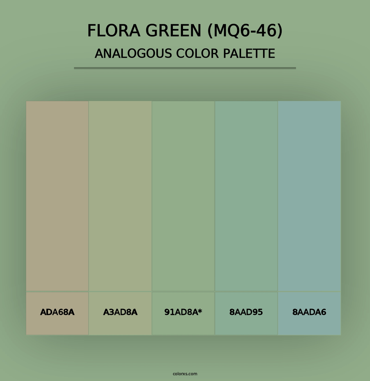 Flora Green (MQ6-46) - Analogous Color Palette