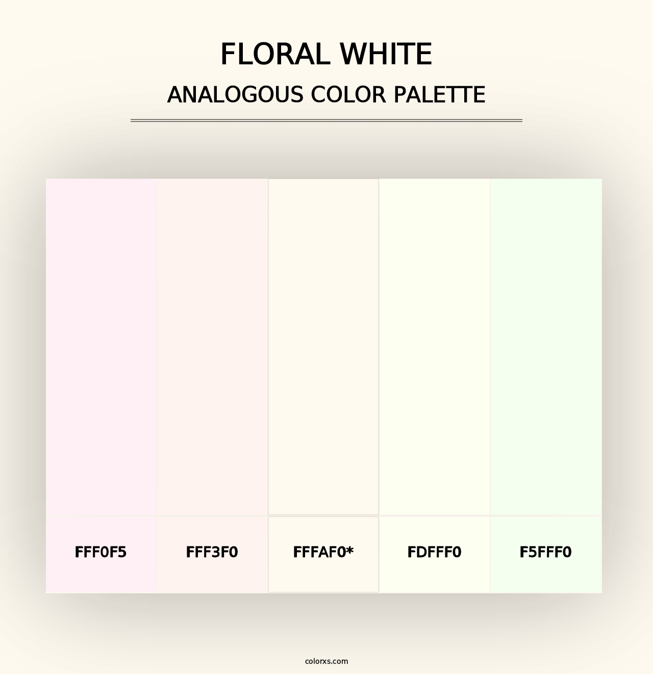 Floral White - Analogous Color Palette