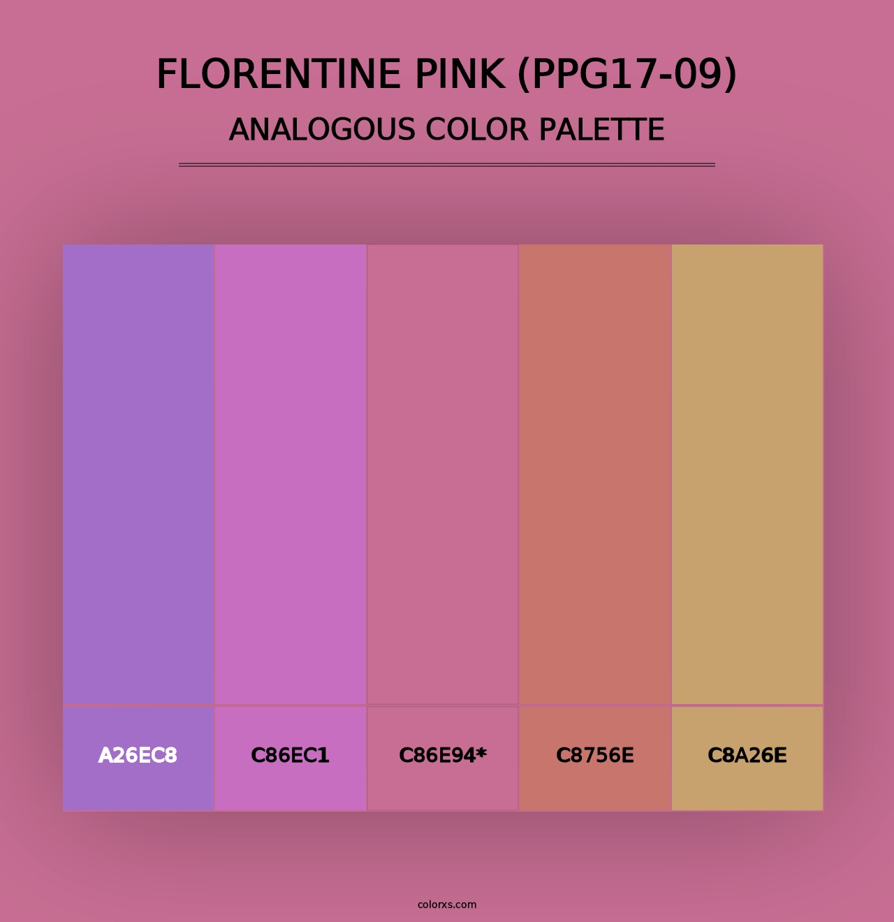 Florentine Pink (PPG17-09) - Analogous Color Palette