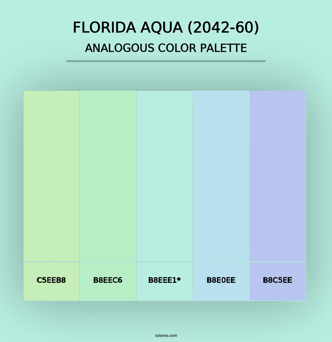 Florida Aqua (2042-60) - Analogous Color Palette