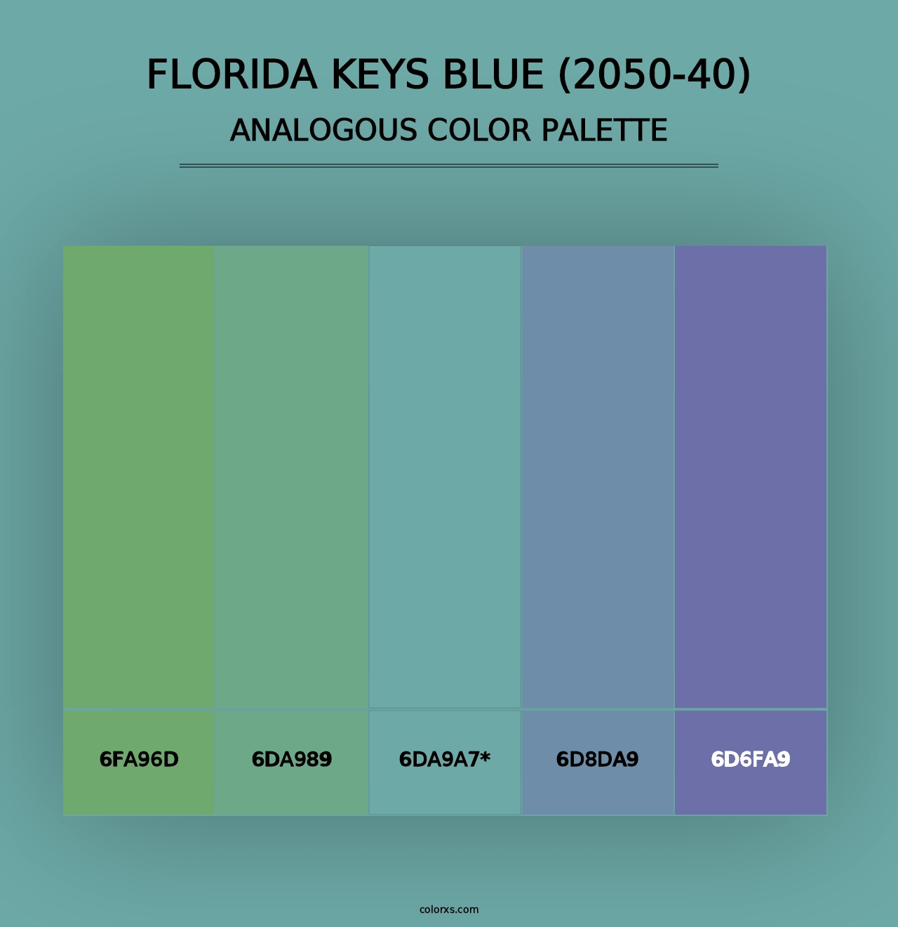 Florida Keys Blue (2050-40) - Analogous Color Palette