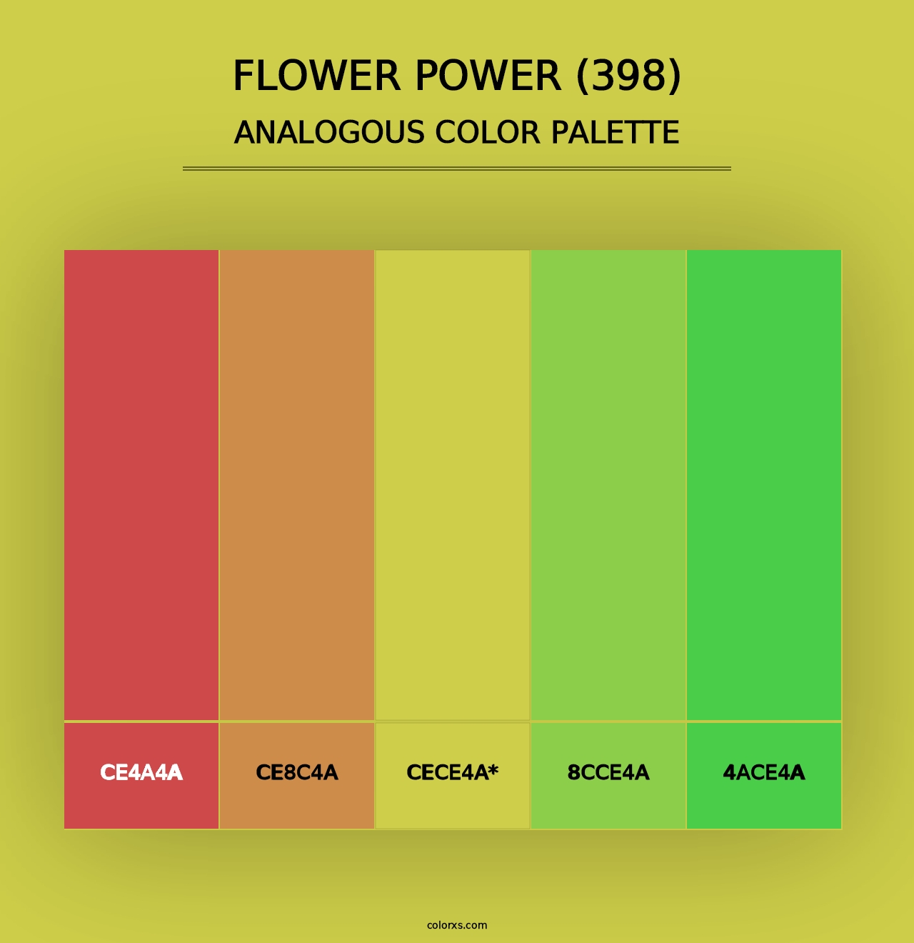 Flower Power (398) - Analogous Color Palette