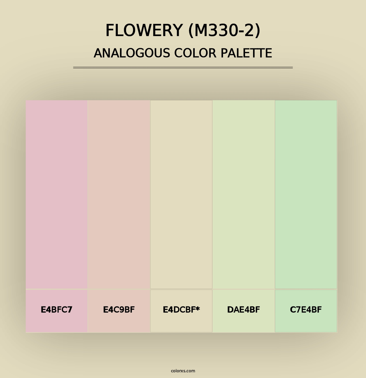 Flowery (M330-2) - Analogous Color Palette