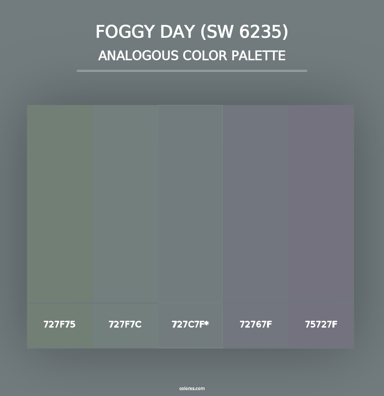 Foggy Day (SW 6235) - Analogous Color Palette