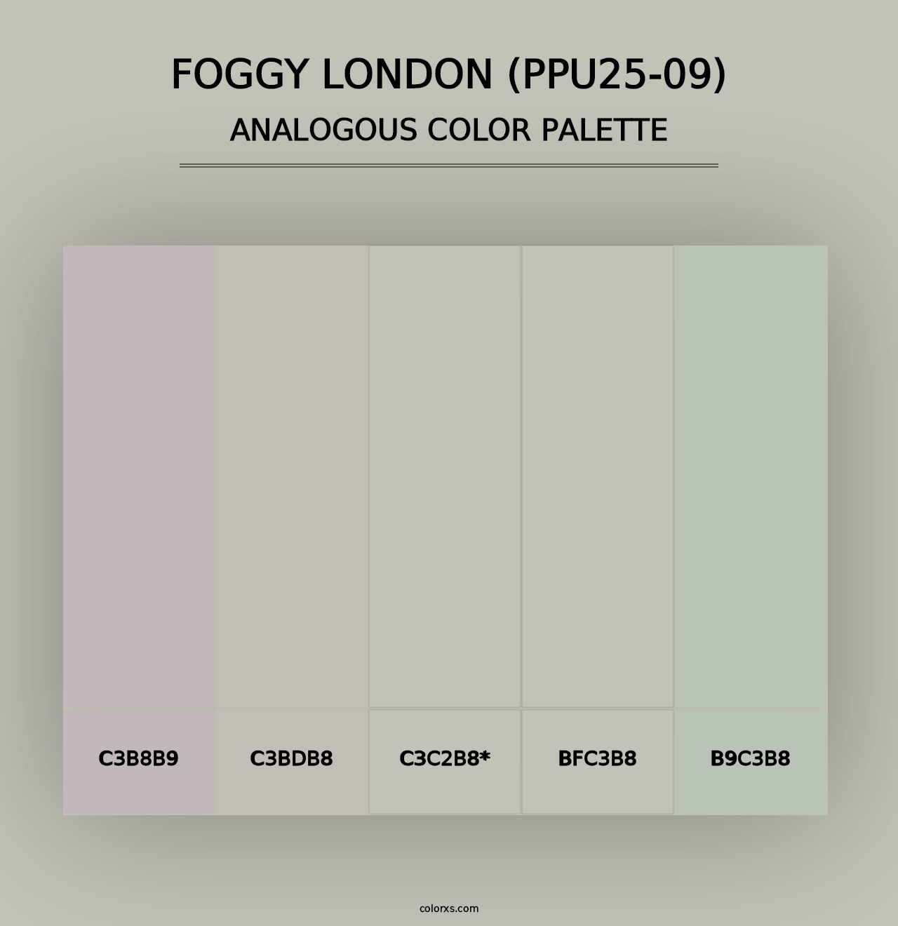 Foggy London (PPU25-09) - Analogous Color Palette