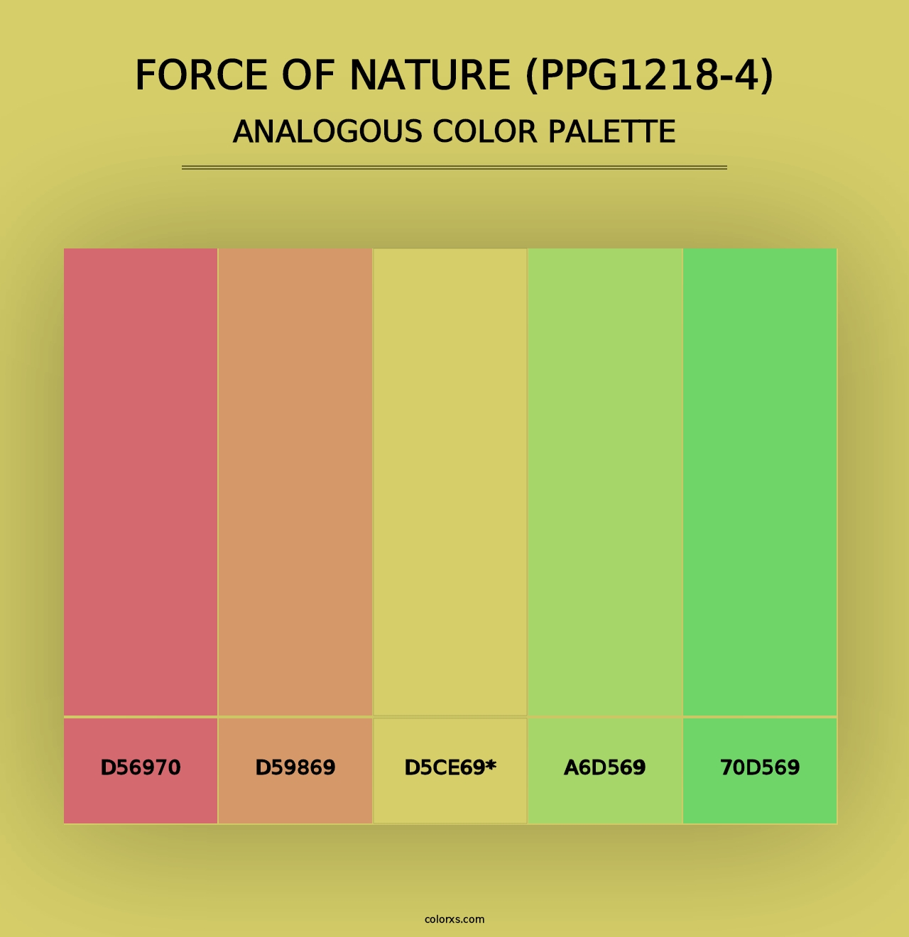 Force Of Nature (PPG1218-4) - Analogous Color Palette