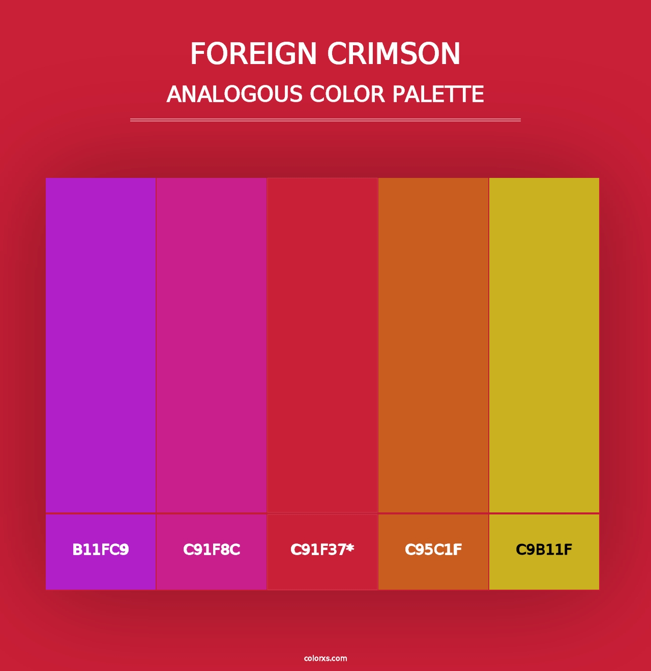 Foreign Crimson - Analogous Color Palette