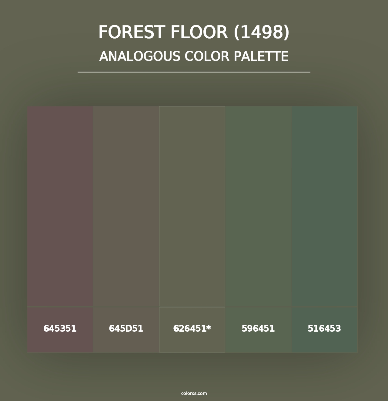 Forest Floor (1498) - Analogous Color Palette