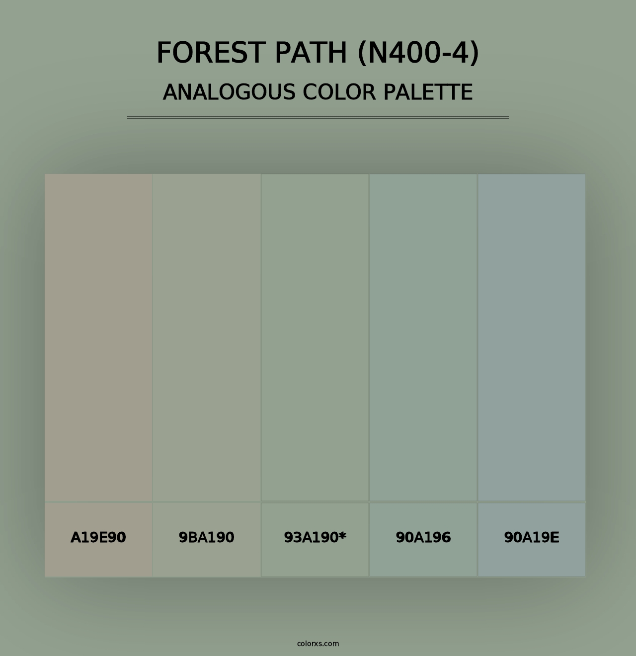 Forest Path (N400-4) - Analogous Color Palette