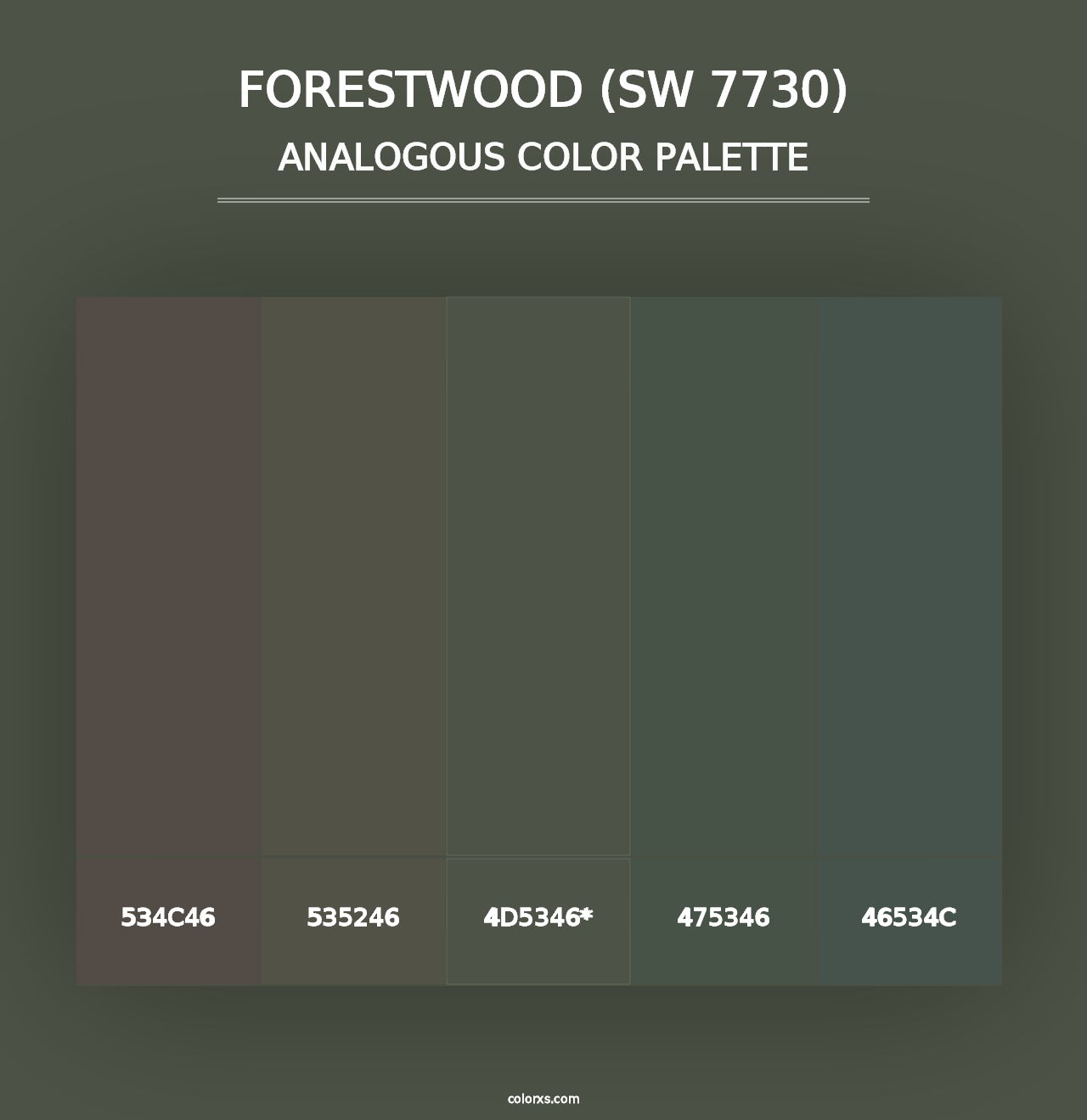 Forestwood (SW 7730) - Analogous Color Palette