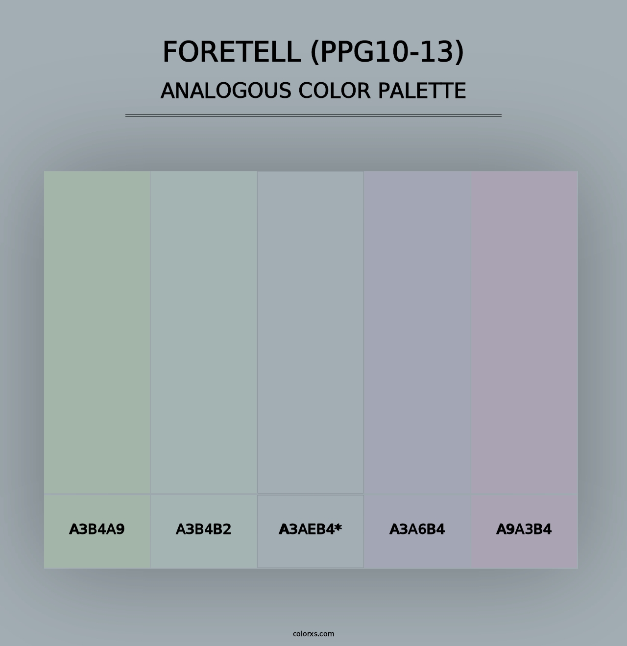 Foretell (PPG10-13) - Analogous Color Palette