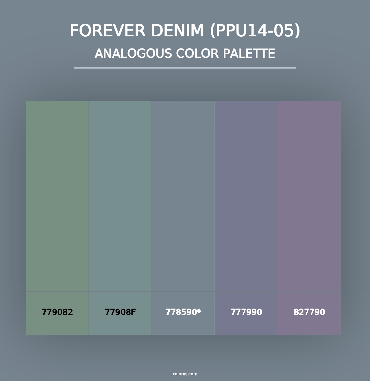 Forever Denim (PPU14-05) - Analogous Color Palette