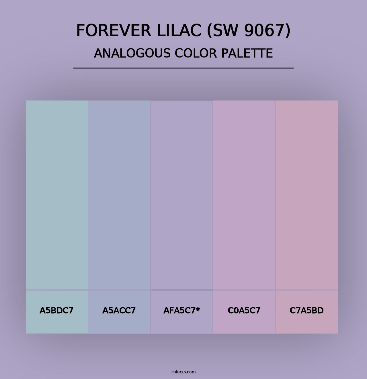 Forever Lilac (SW 9067) - Analogous Color Palette