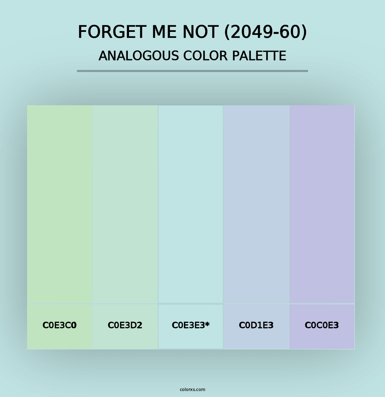 Forget Me Not (2049-60) - Analogous Color Palette