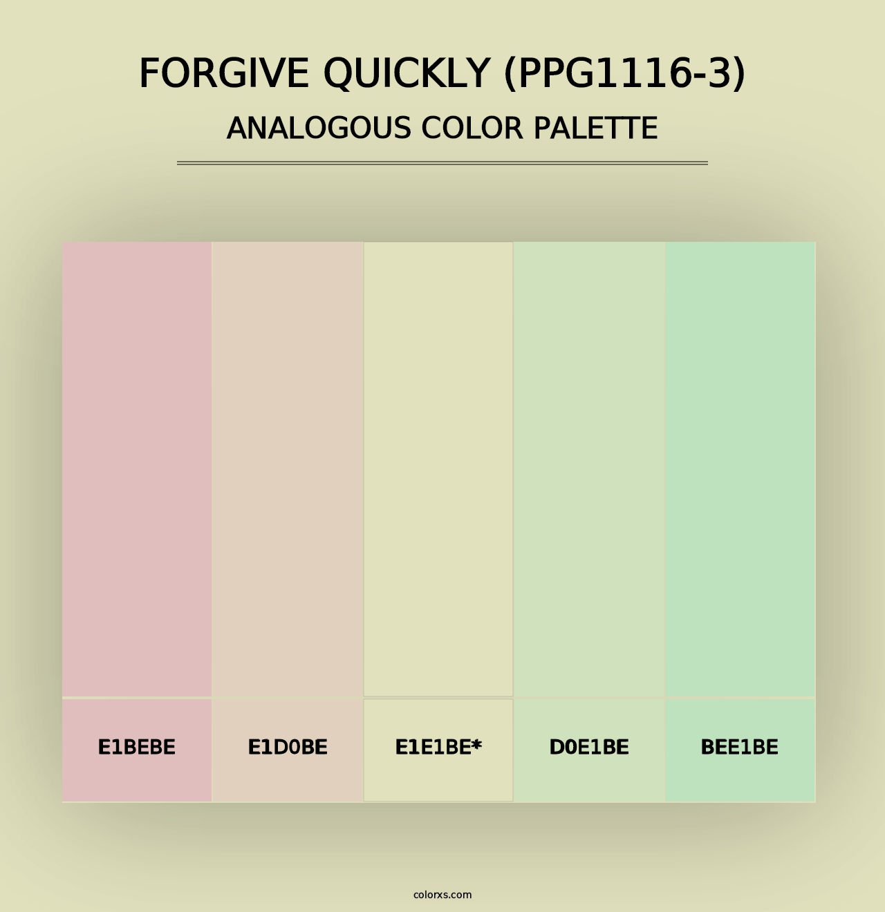 Forgive Quickly (PPG1116-3) - Analogous Color Palette