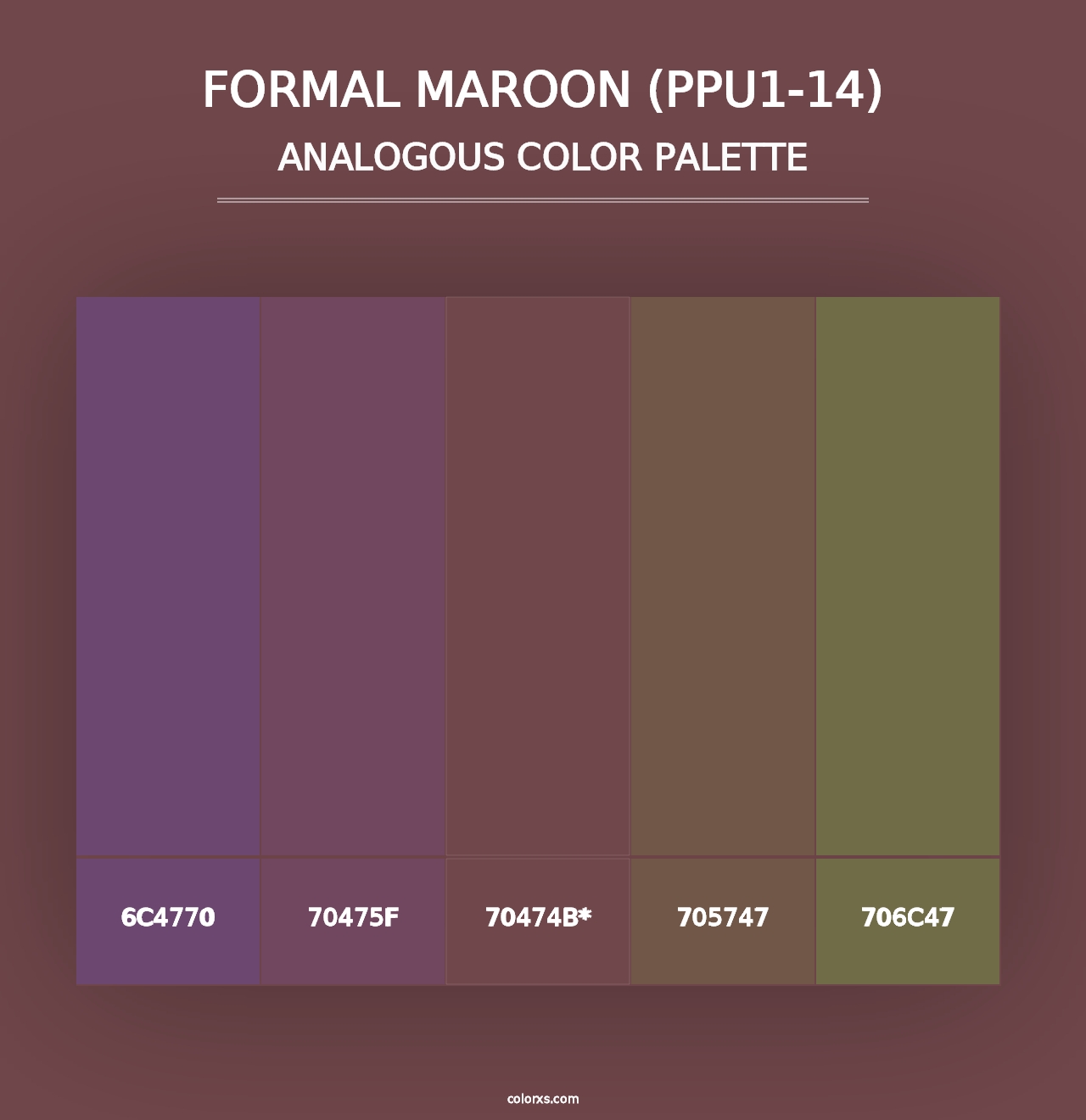 Formal Maroon (PPU1-14) - Analogous Color Palette