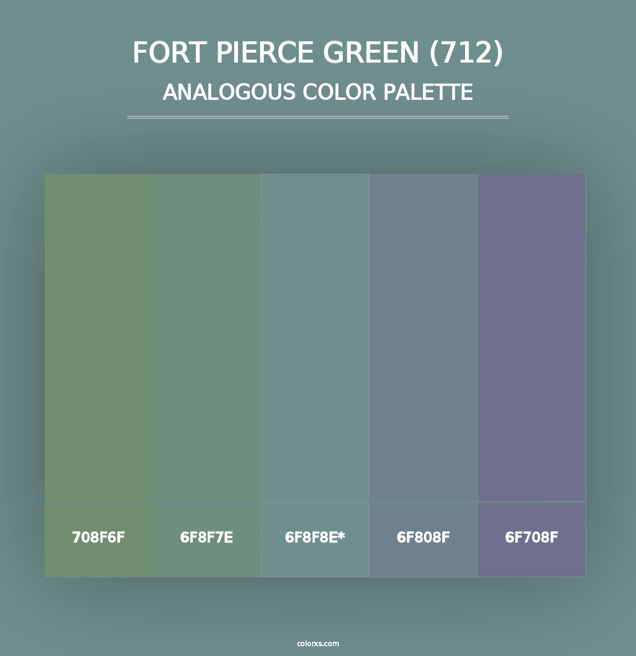 Fort Pierce Green (712) - Analogous Color Palette