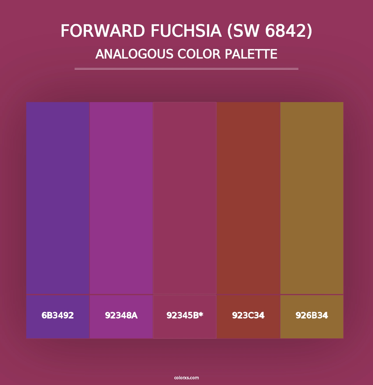 Forward Fuchsia (SW 6842) - Analogous Color Palette