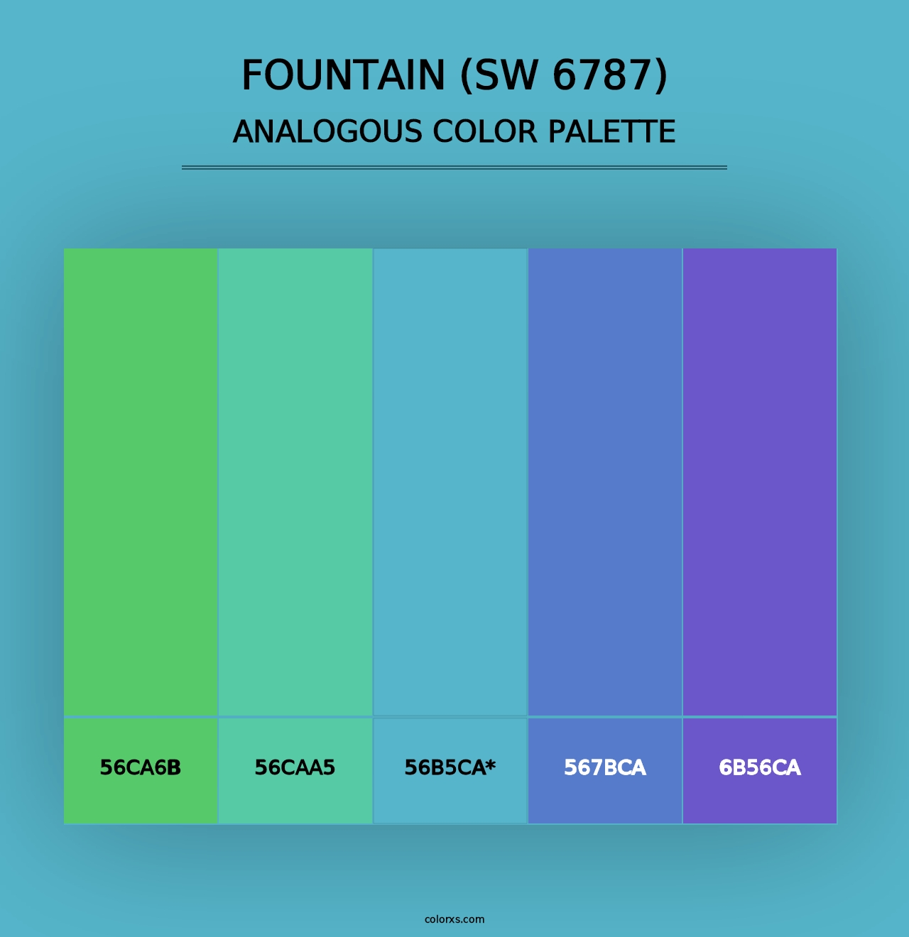 Fountain (SW 6787) - Analogous Color Palette