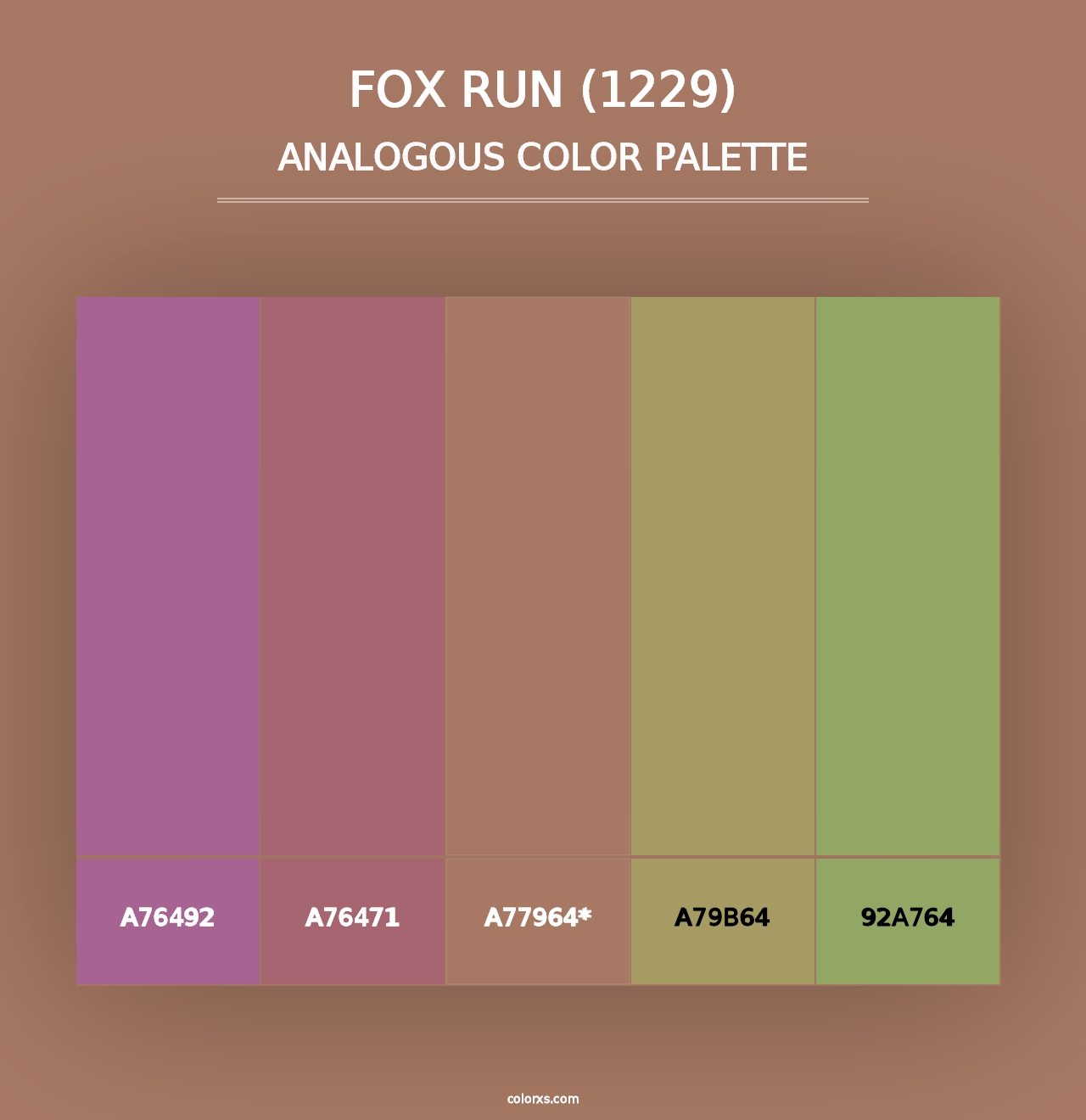 Fox Run (1229) - Analogous Color Palette