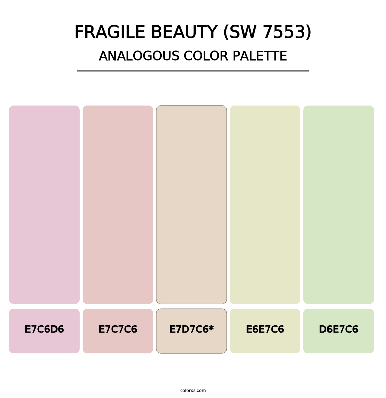 Fragile Beauty (SW 7553) - Analogous Color Palette