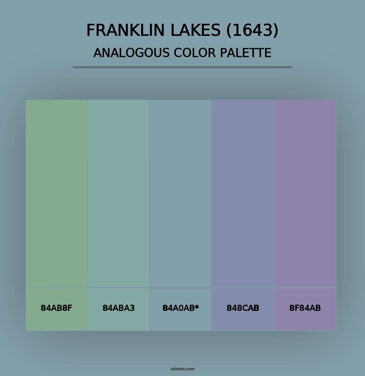 Franklin Lakes (1643) - Analogous Color Palette