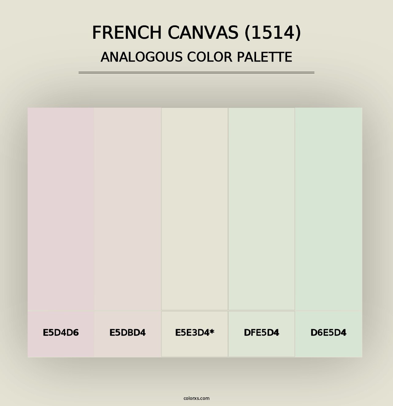 French Canvas (1514) - Analogous Color Palette